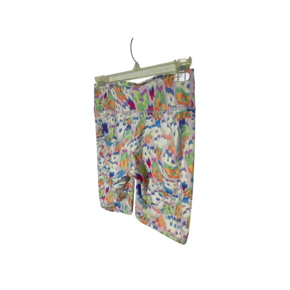 Fabletics Women's M PowerHold High-Waist 9'' Short New Wave Floral Gym Printed - Picture 3 of 3
